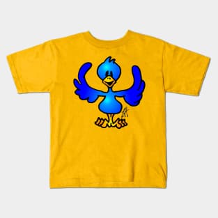 Blue twitter bird Kids T-Shirt